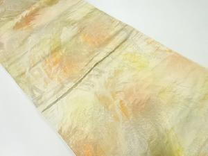 竹笹模様織出し袋帯